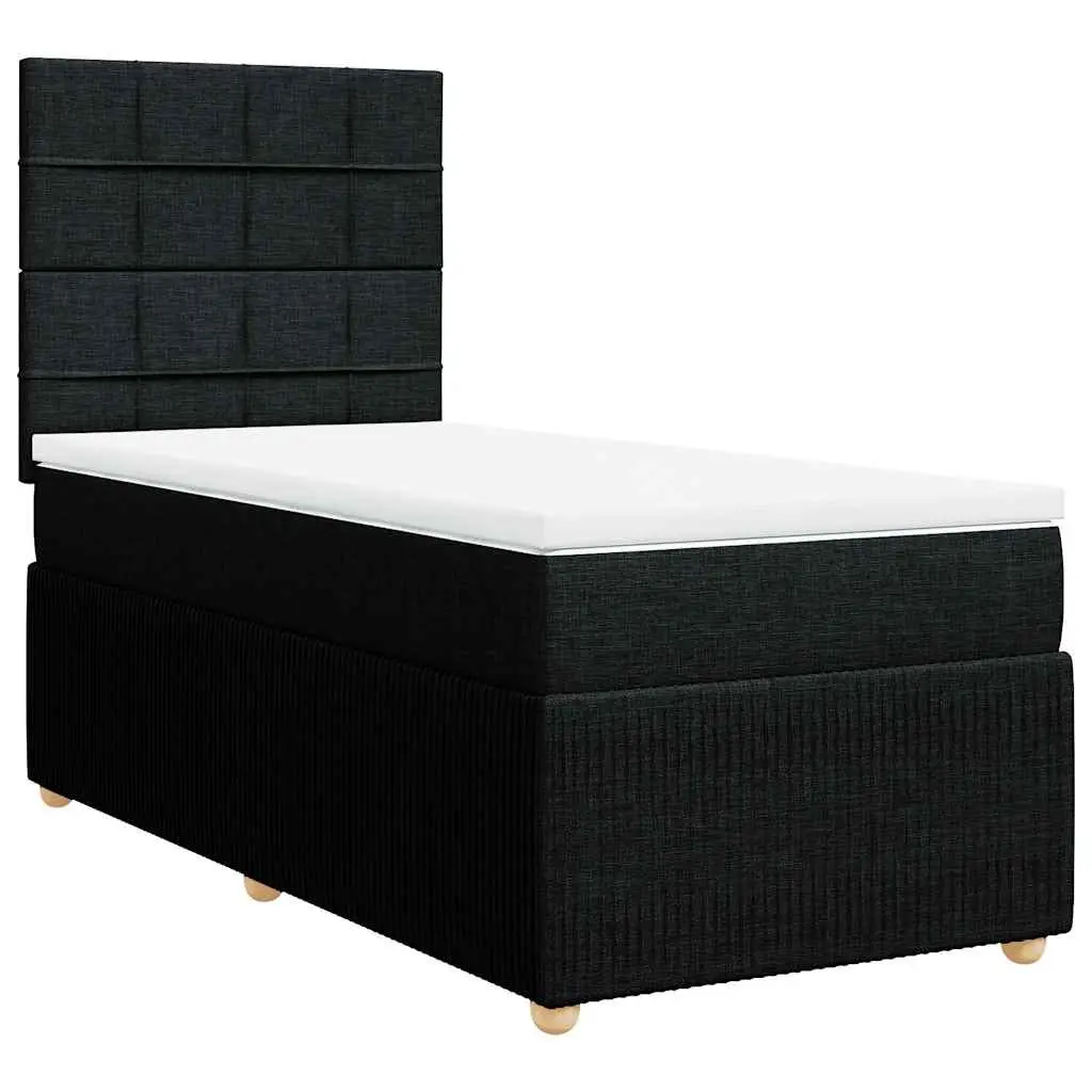 King Single Box Spring Bed with Pocket Mattress Height Adjustable Headboard