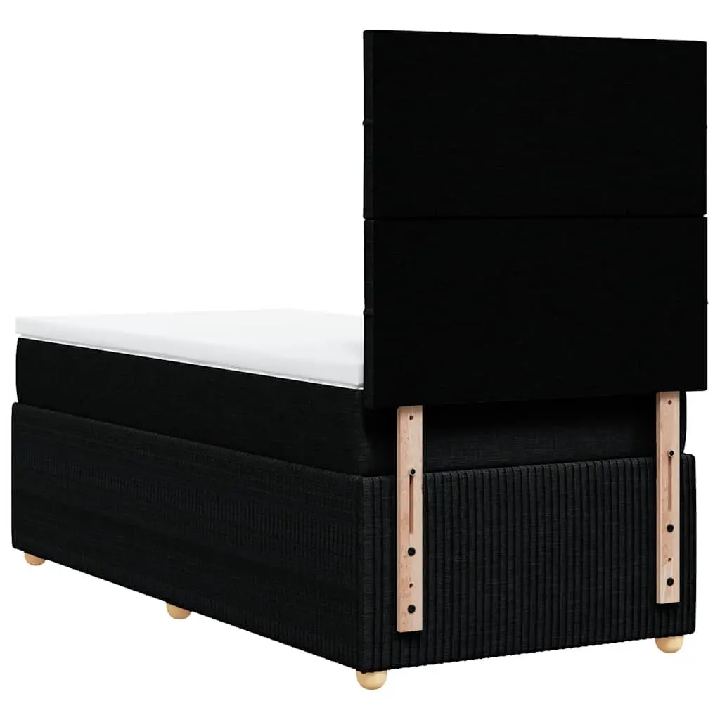 King Single Box Spring Bed with Pocket Mattress Height Adjustable Headboard