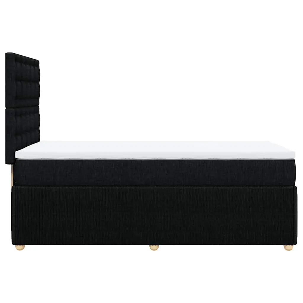 Box Spring Bed King Single Black Fabric Adjustable Headboard Pocket Spring Mattress