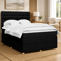Comfort-Enhancing Double Box Spring Bed with Pocket Mattress