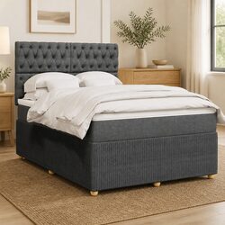Comfort-Enhancing Queen Box Spring Bed with Adjustable Headboard
