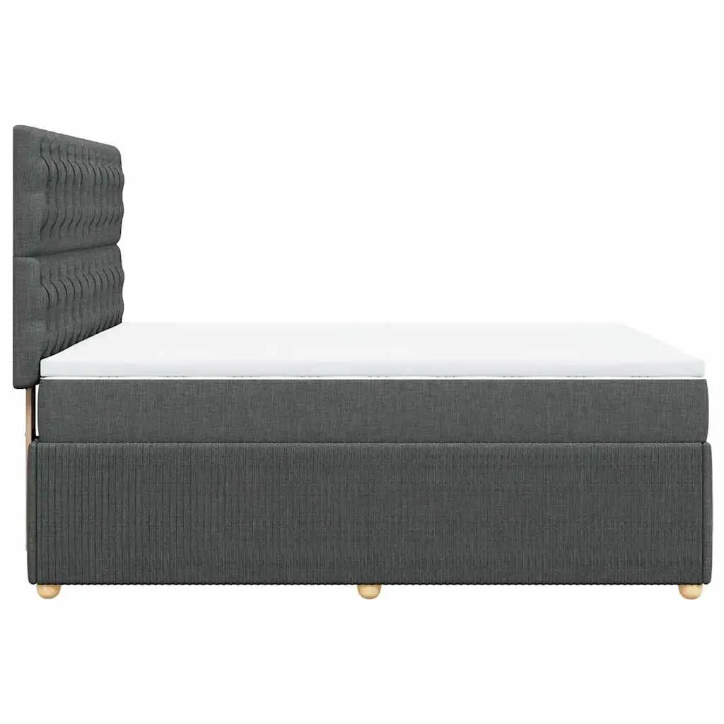 Queen Box Spring Bed Grey Height-Adjustable Headboard Pocket Spring Mattress