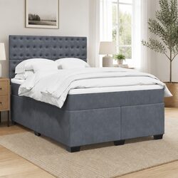 Queen Box Spring Bed with Velvet Pocket Mattress