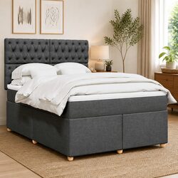 Comfort-Enhancing Double Box Spring Bed with Pocket Spring Mattress