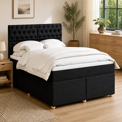 Stylish Queen Box Spring Bed with Pocket Mattress