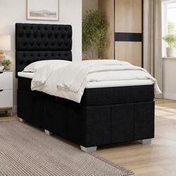King Single Box Spring Bed with Pocket Mattress and LED Lights