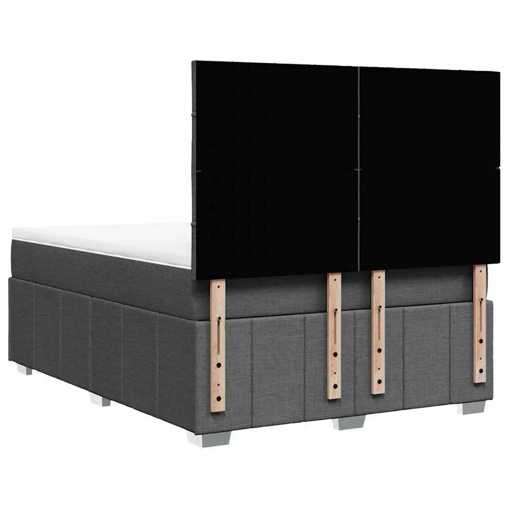 Queen Box Spring Bed Height Adjustable Pocket Spring Mattress LED Lights Grey