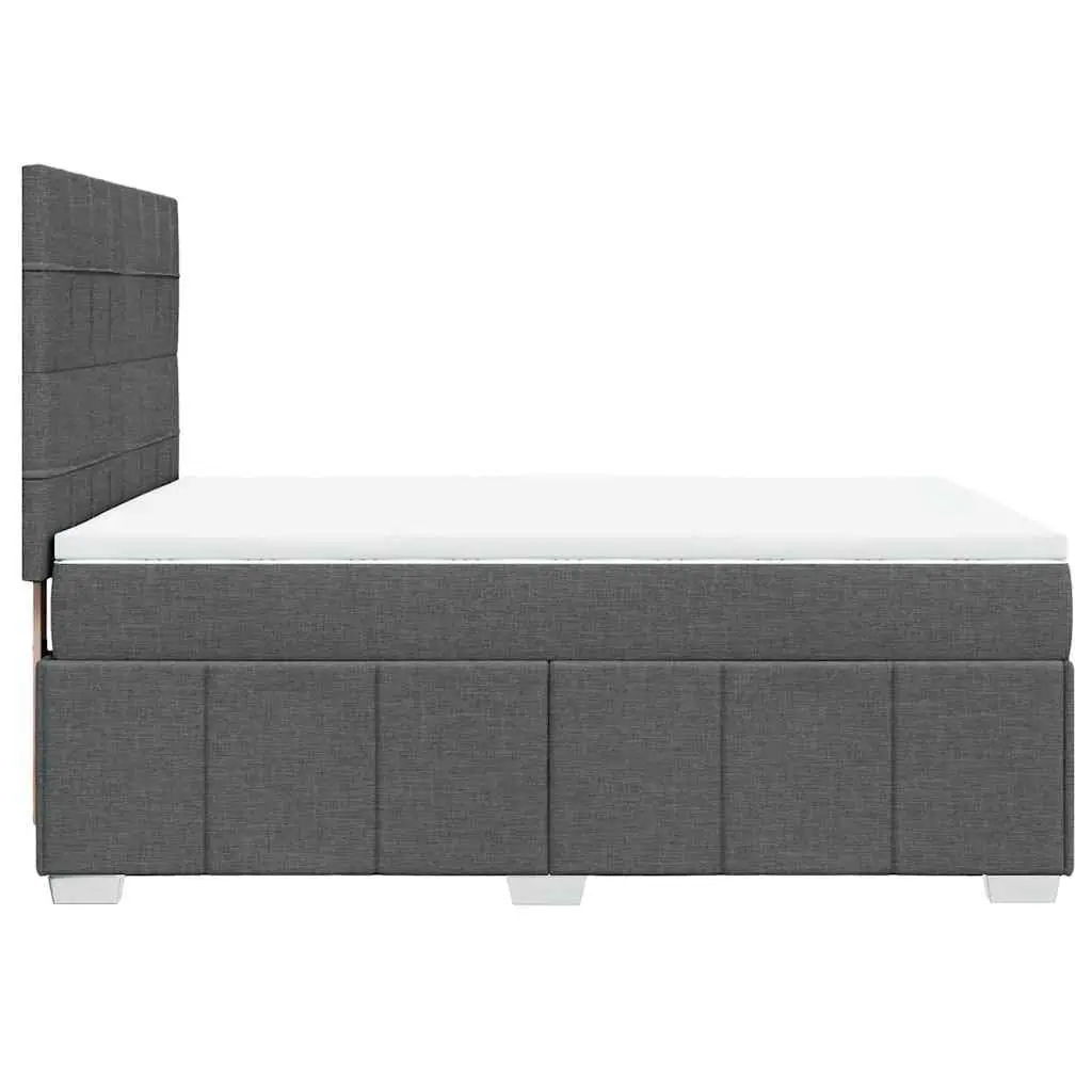 Queen Box Spring Bed Height Adjustable Pocket Spring Mattress LED Lights Grey