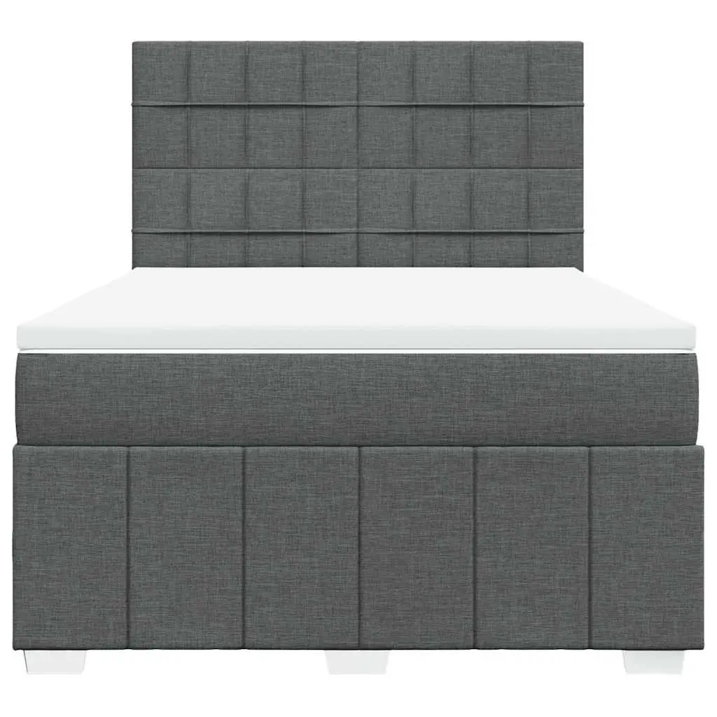 Queen Box Spring Bed Height Adjustable Pocket Spring Mattress LED Lights Grey