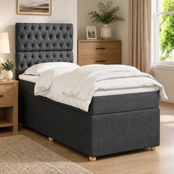 Stylish King Single Box Spring Bed with Pocket Mattress