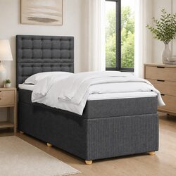 King Box Spring Bed with Pocket Sprung Mattress and LED Lights