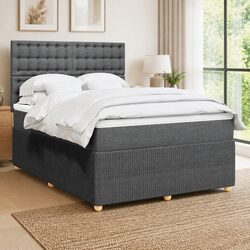 Double Box Spring Bed with Adjustable Pocket Mattress