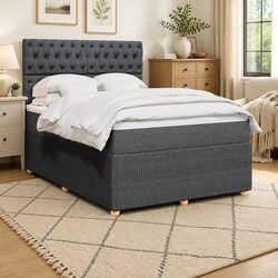 Comfortable Queen Box Spring Bed with Pocket Spring Mattress