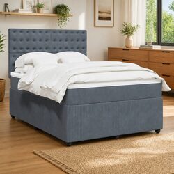 Elegant Double Box Spring Bed with Pocket Spring Mattress