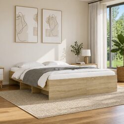 Sonoma Oak Bed Frame 150x200 cm with Storage
