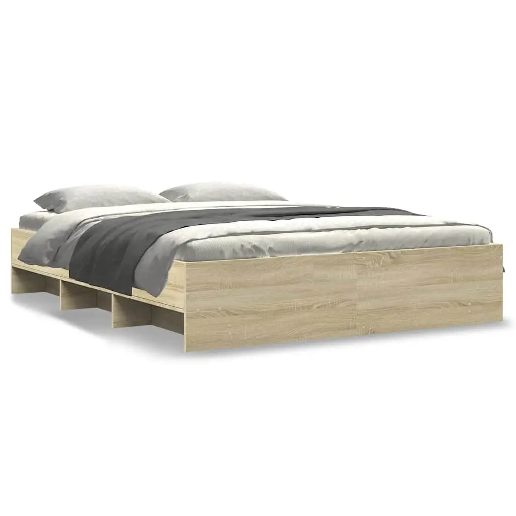 Sonoma Oak Bed Frame 150x200 cm with Storage