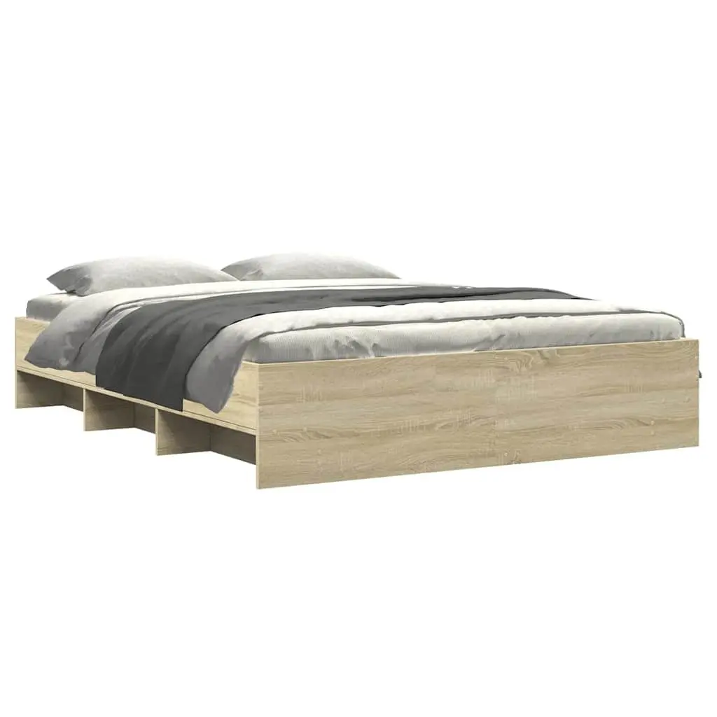 Sonoma Oak Bed Frame 150x200 cm with Storage