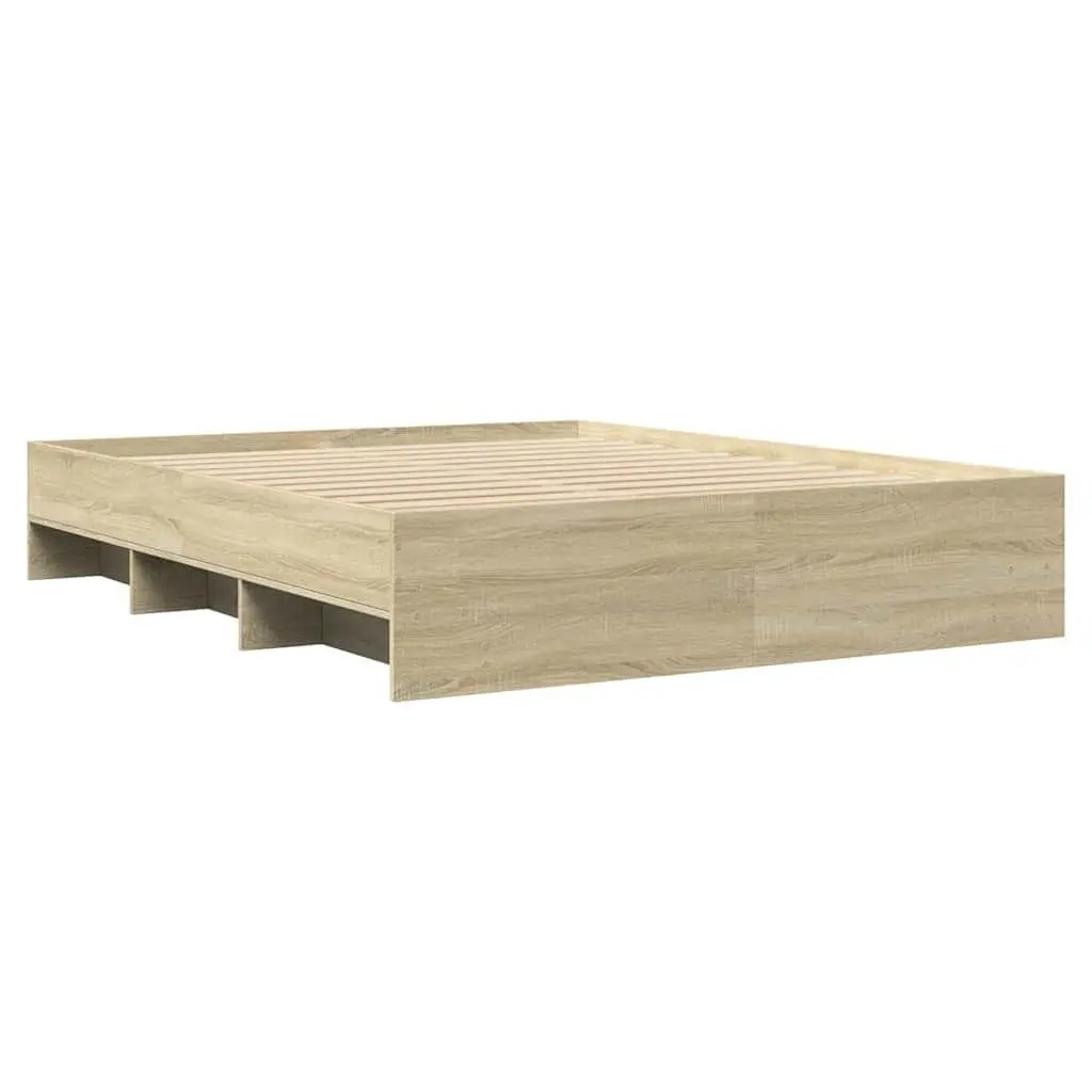 Sonoma Oak Bed Frame 150x200 cm with Storage