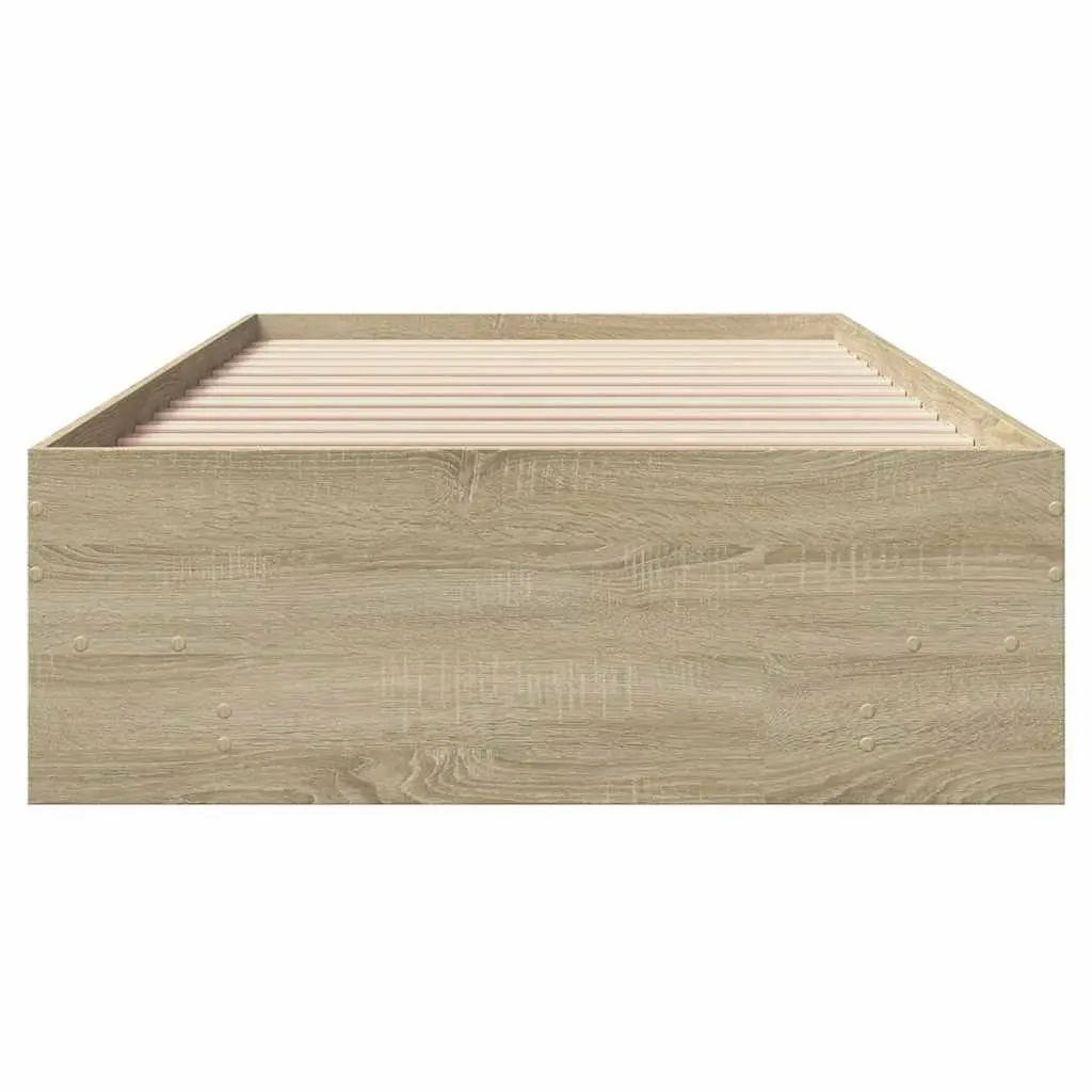 Sonoma Oak Bed Frame with Storage 90x190 cm
