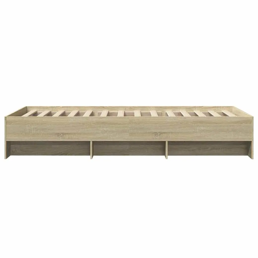 Sonoma Oak Bed Frame with Storage 90x190 cm
