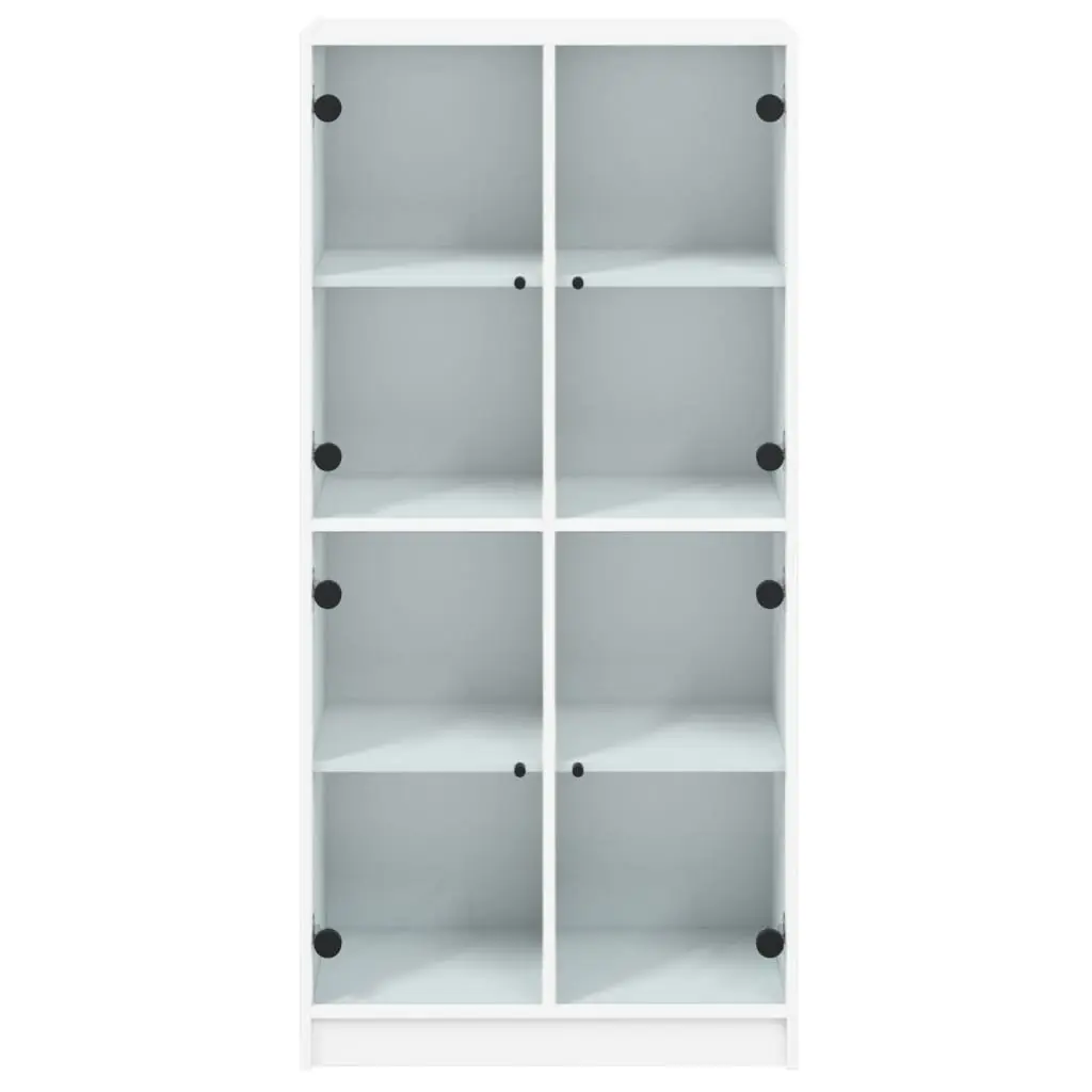 White Highboard Storage Cabinet with Shelves