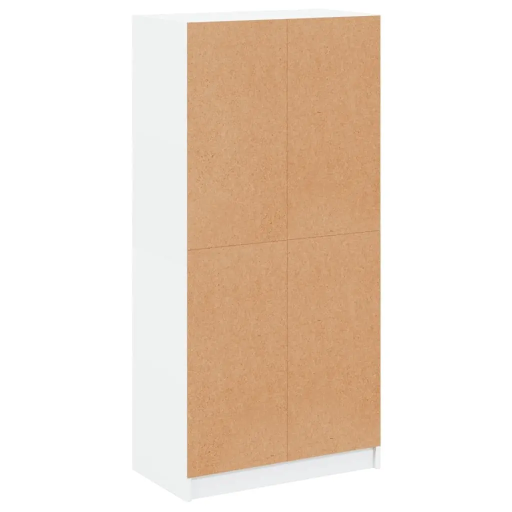 White Highboard Storage Cabinet with Shelves
