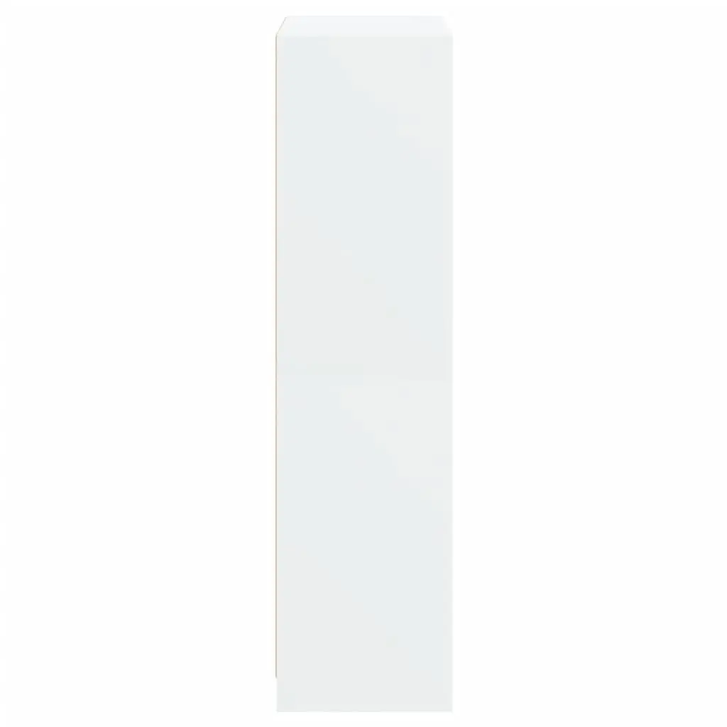 Highboard Storage Cabinet White Engineered Wood 68x37x142cm with Doors