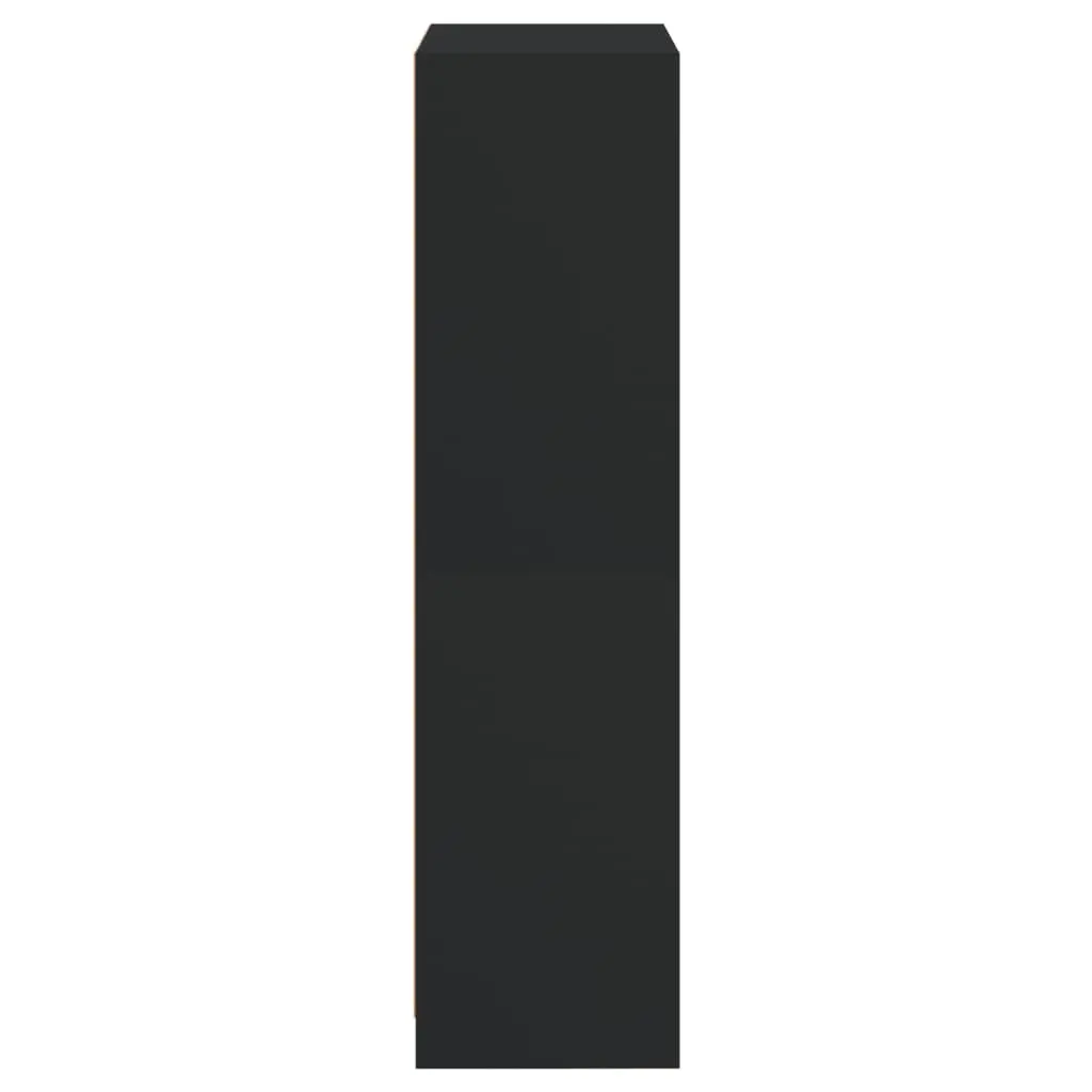 Black Highboard Storage Cabinet 68x37x142cm