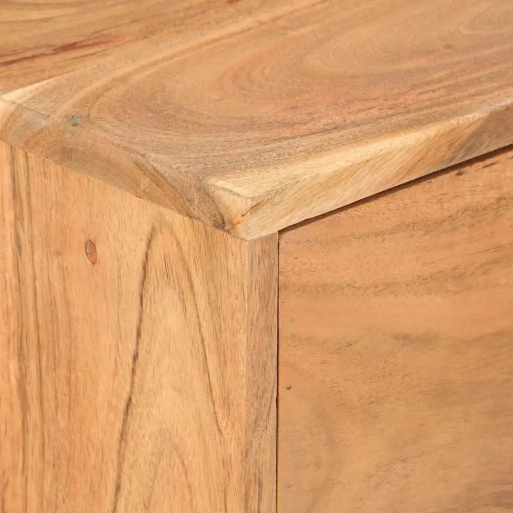 Brown Solid Acacia Wood Sideboard Cabinet 88x30x73cm