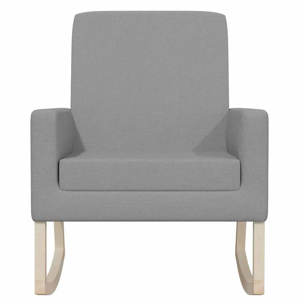 Grey Fabric Upholstered Rocking Chair