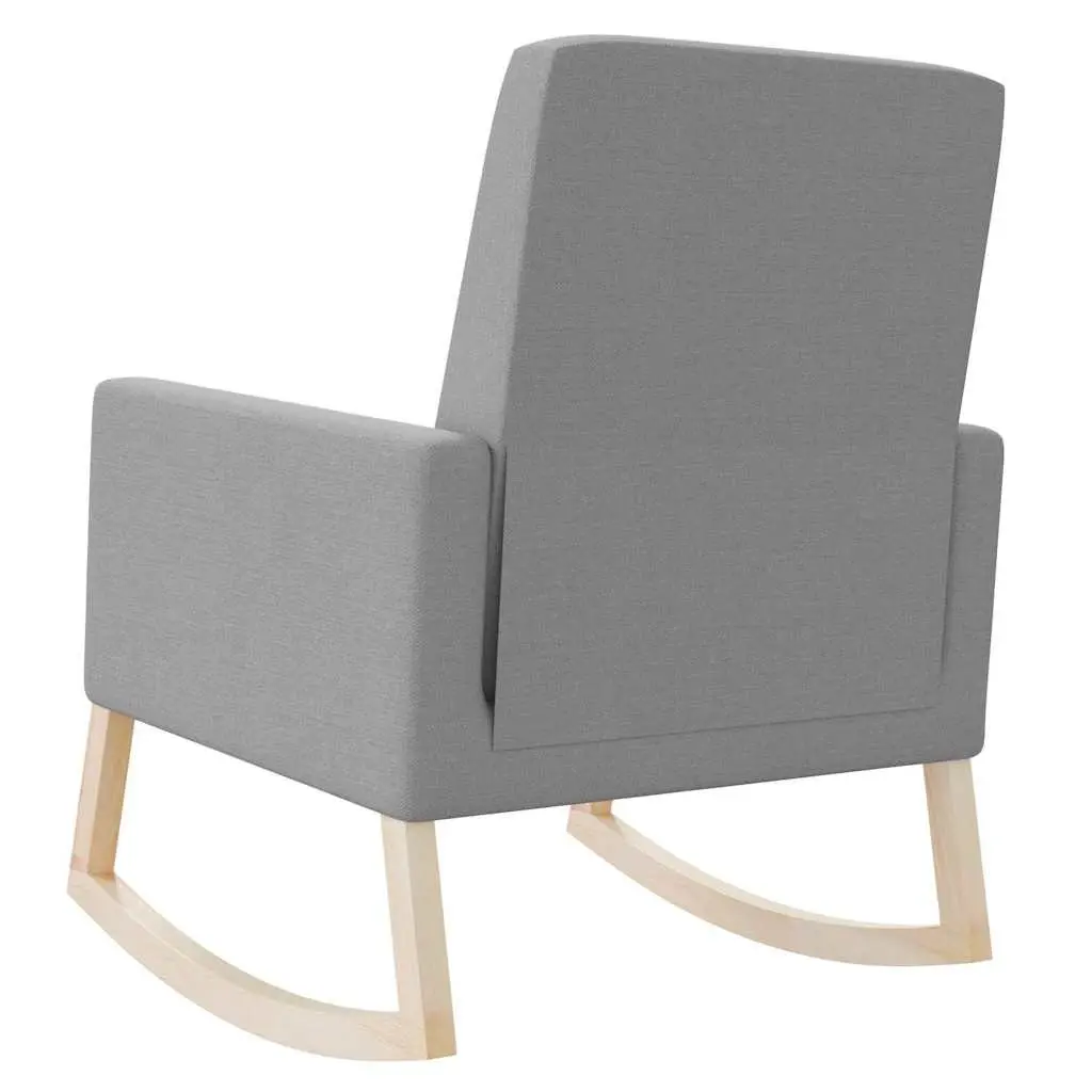 Grey Fabric Upholstered Rocking Chair