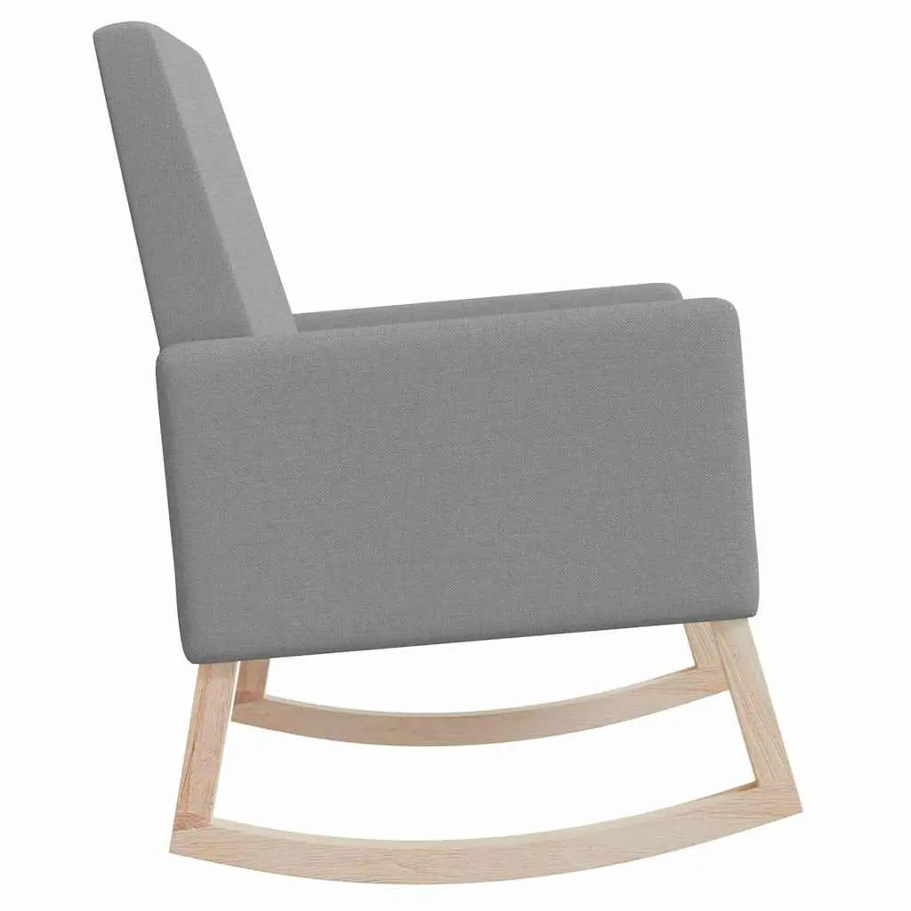 Grey Fabric Upholstered Rocking Chair
