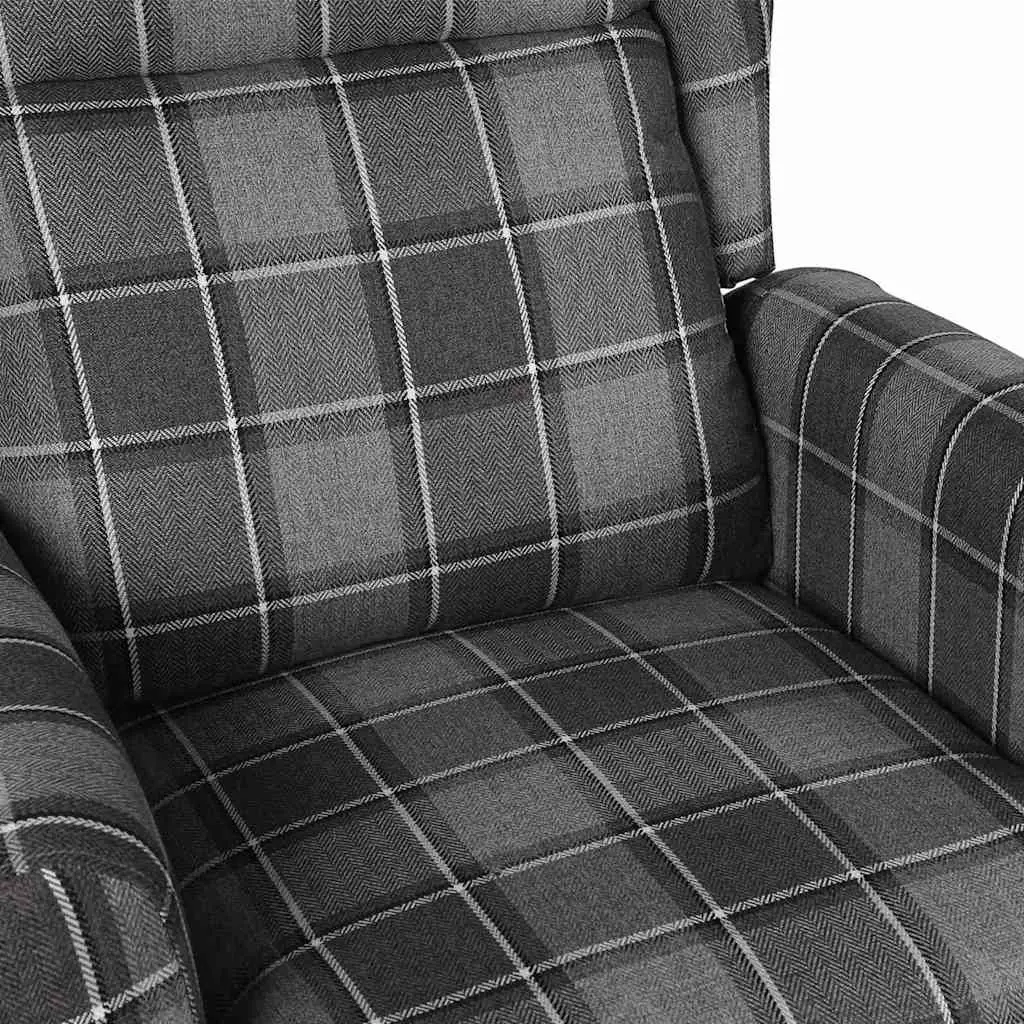 Electric Massage Chair Grey Fabric Recliner Stand Up Lift Function 6 Massage Points