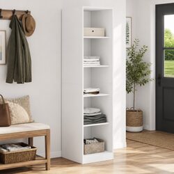 White 5 Compartment Wardrobe Cupboard for Storage