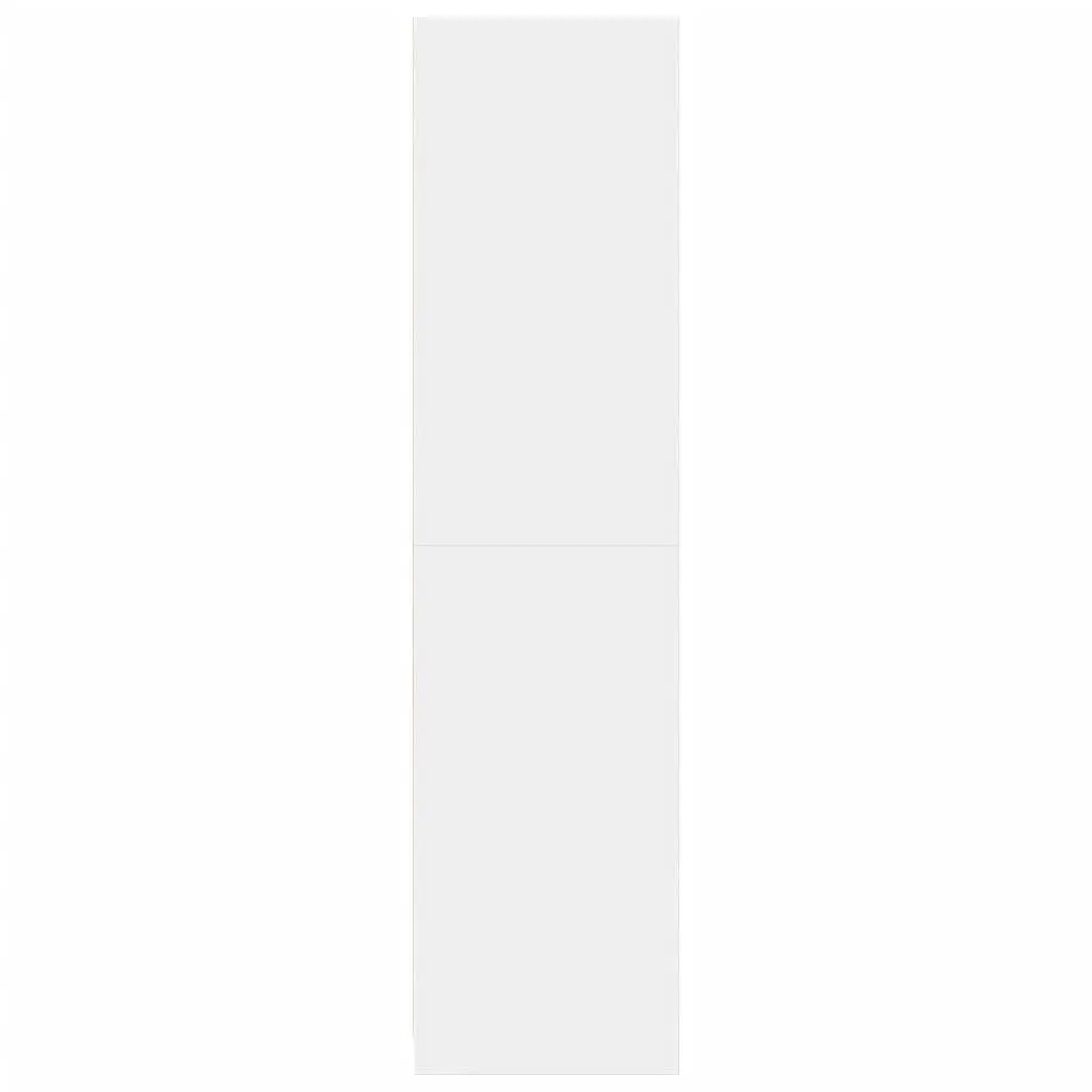 White Wardrobe 30x50x200 cm with Compartment Drawers