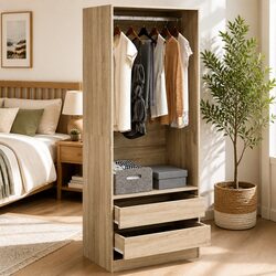 Sonoma Oak Wardrobe Cupboard 80x50x200cm