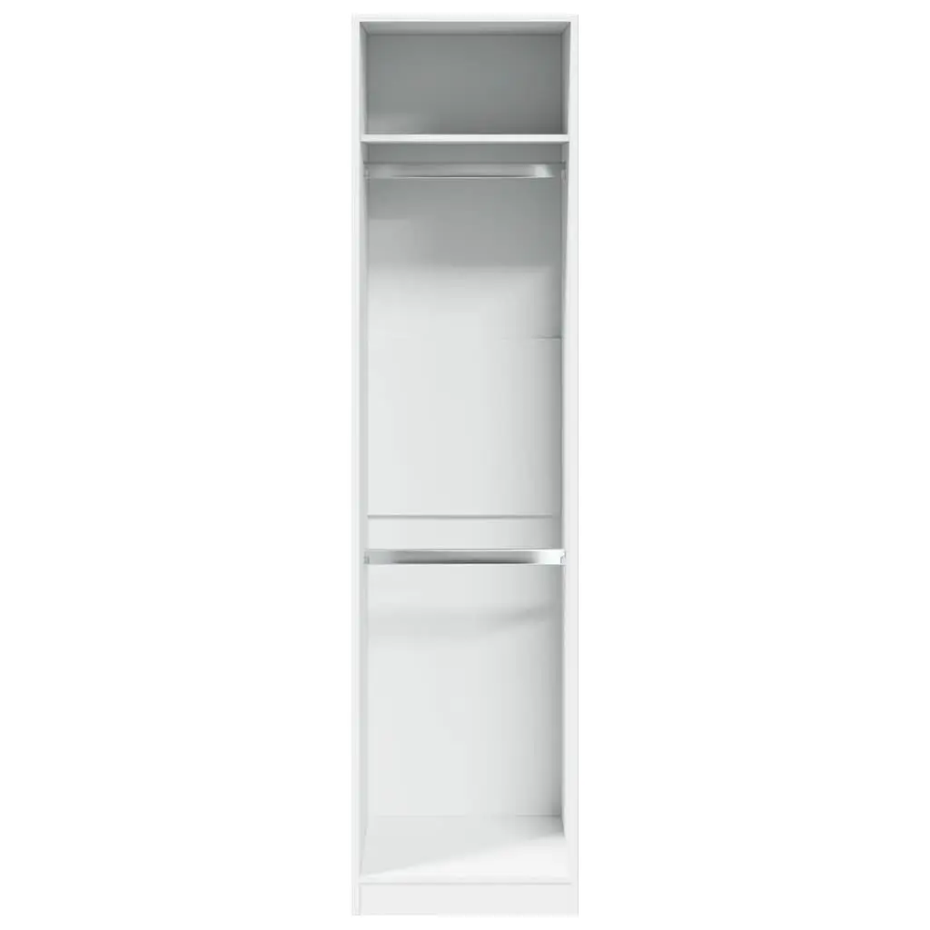 White Wardrobe Cupboard 50x50x200 cm for Organized Storage