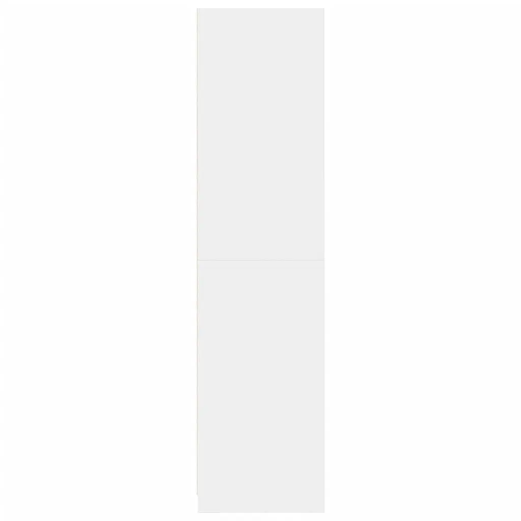White Wardrobe Cupboard Engineered Wood 100x50x200cm Hallway Storage