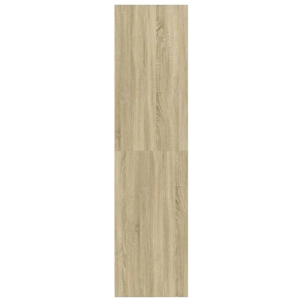 Wardrobe Cupboard Brown 100x50x200cm Engineered Wood 2 Compartments Storage Armoire