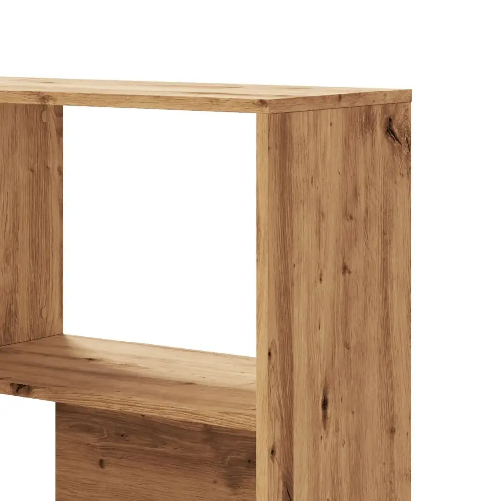Corner Bookcase 4-Tier Brown Engineered Wood Shelving Unit 85x85x140cm