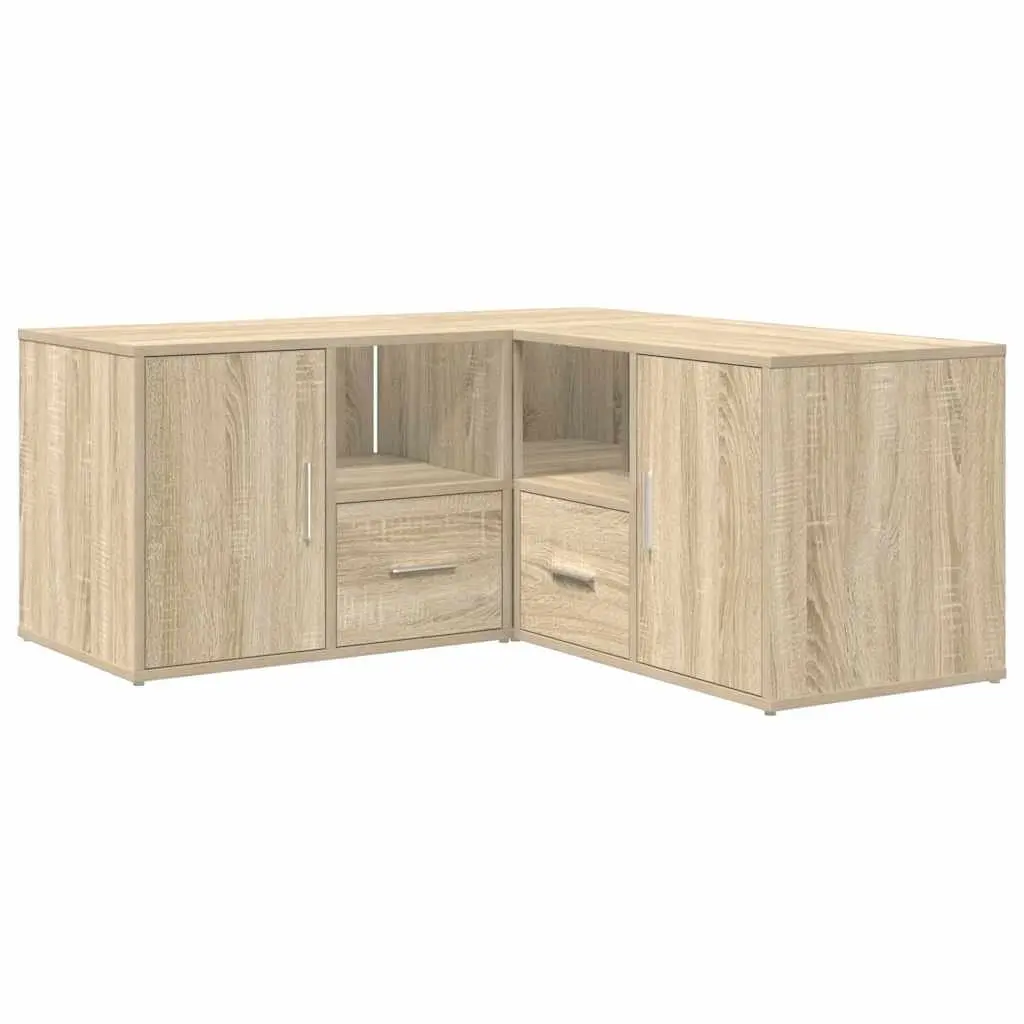 Corner Cabinet Engineered Wood Brown Storage Shelf Display Unit 160x40x45cm