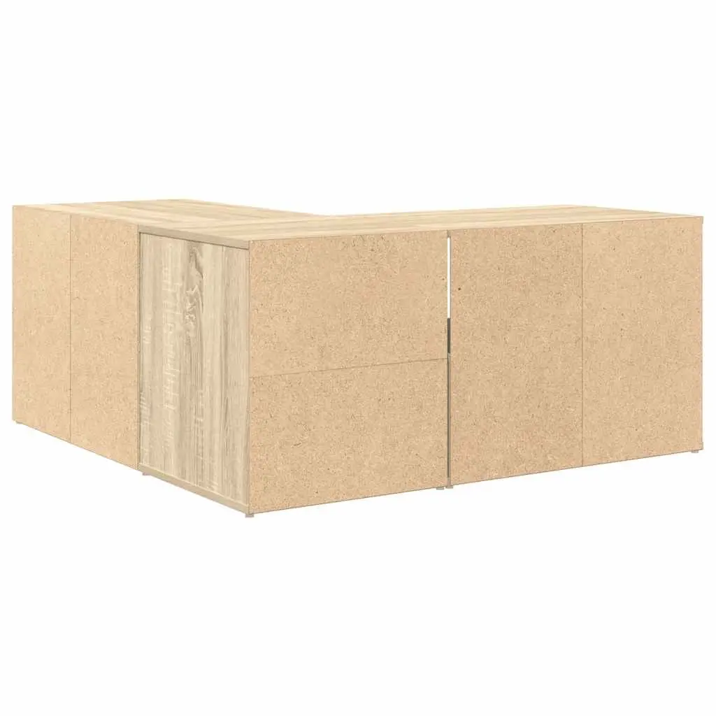 Corner Cabinet Engineered Wood Brown Storage Shelf Display Unit 160x40x45cm