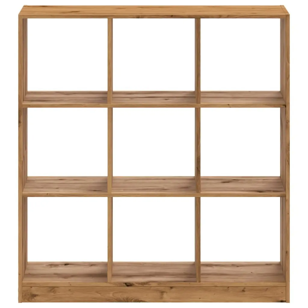 Brown Engineered Wood 9 Compartment Bookcase