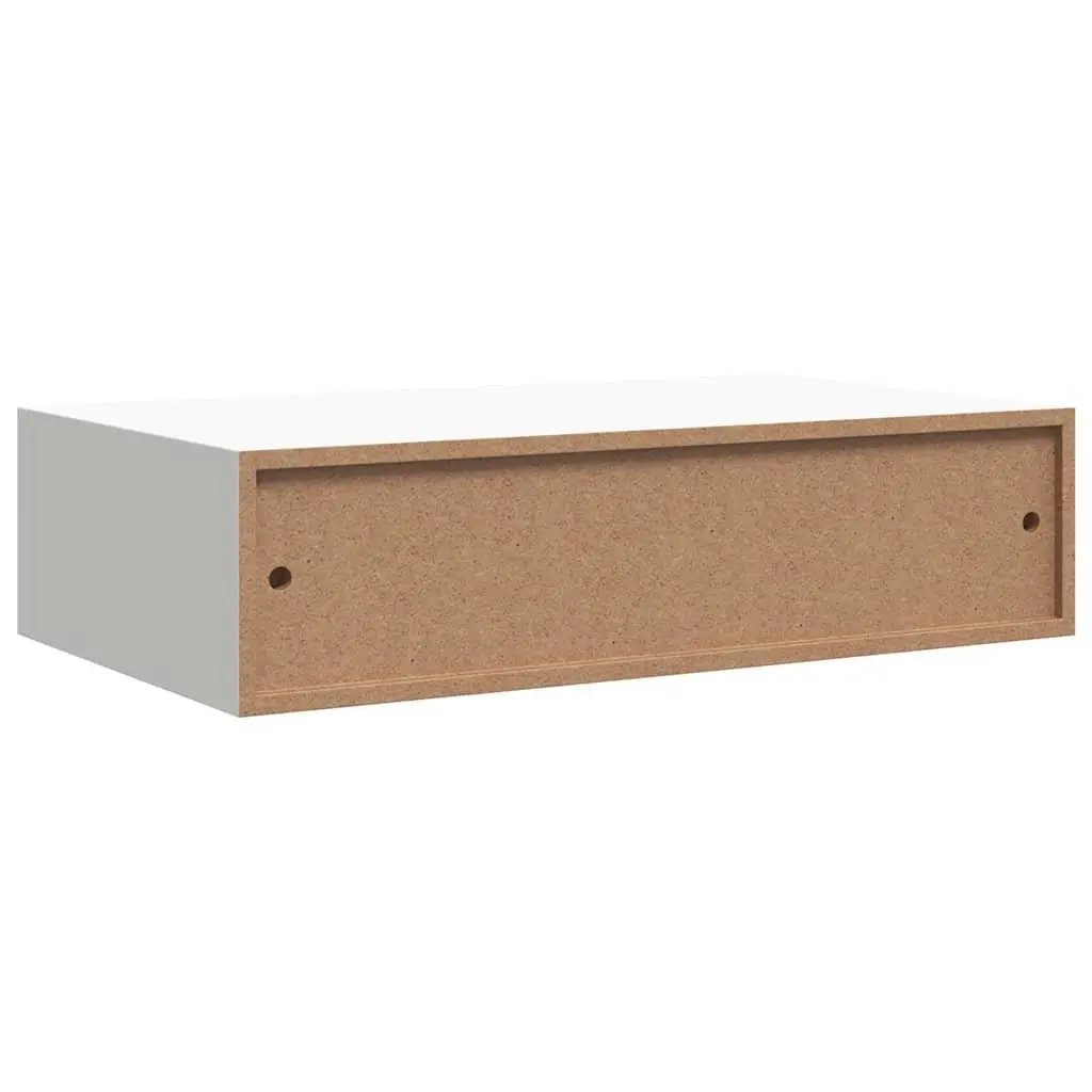 Wall-Mounted Drawer Shelves 2 pcs White Floating Storage Organizer Home Decor