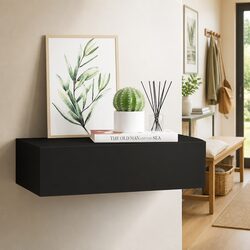 Floating Drawer Shelf in Black for Stylish Storage