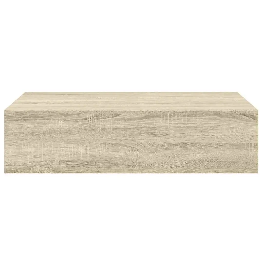 Wall-mounted Drawer Shelf Modern Floating 40x23.5x10cm MDF Metal