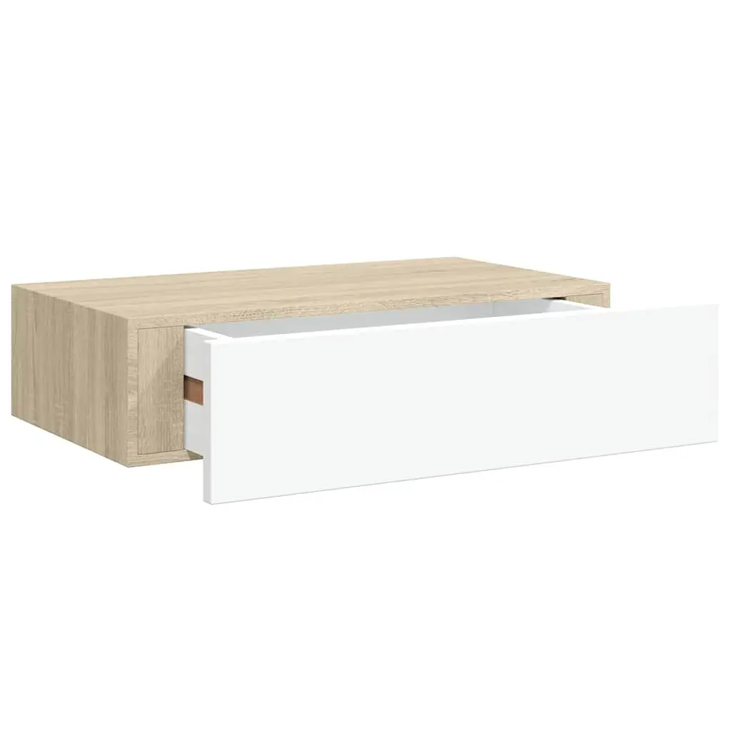 Wall-mounted Drawer Shelf Floating Storage 40 x 23.5 x 10 cm MDF Brown