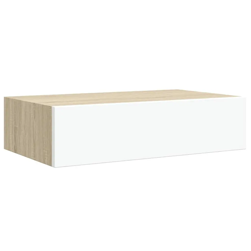 Wall-mounted Drawer Shelf Floating Storage 40 x 23.5 x 10 cm MDF Brown