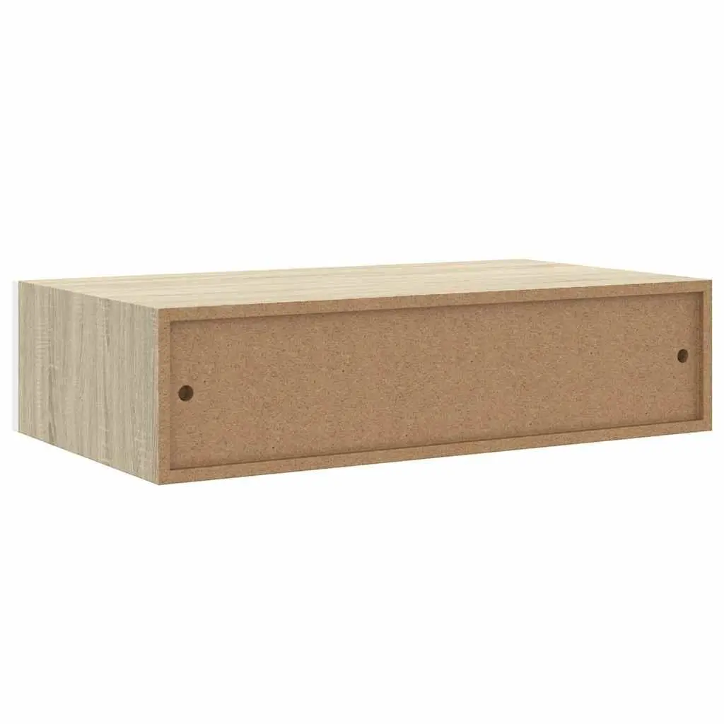 Wall-mounted Drawer Shelf Floating Storage 40 x 23.5 x 10 cm MDF Brown