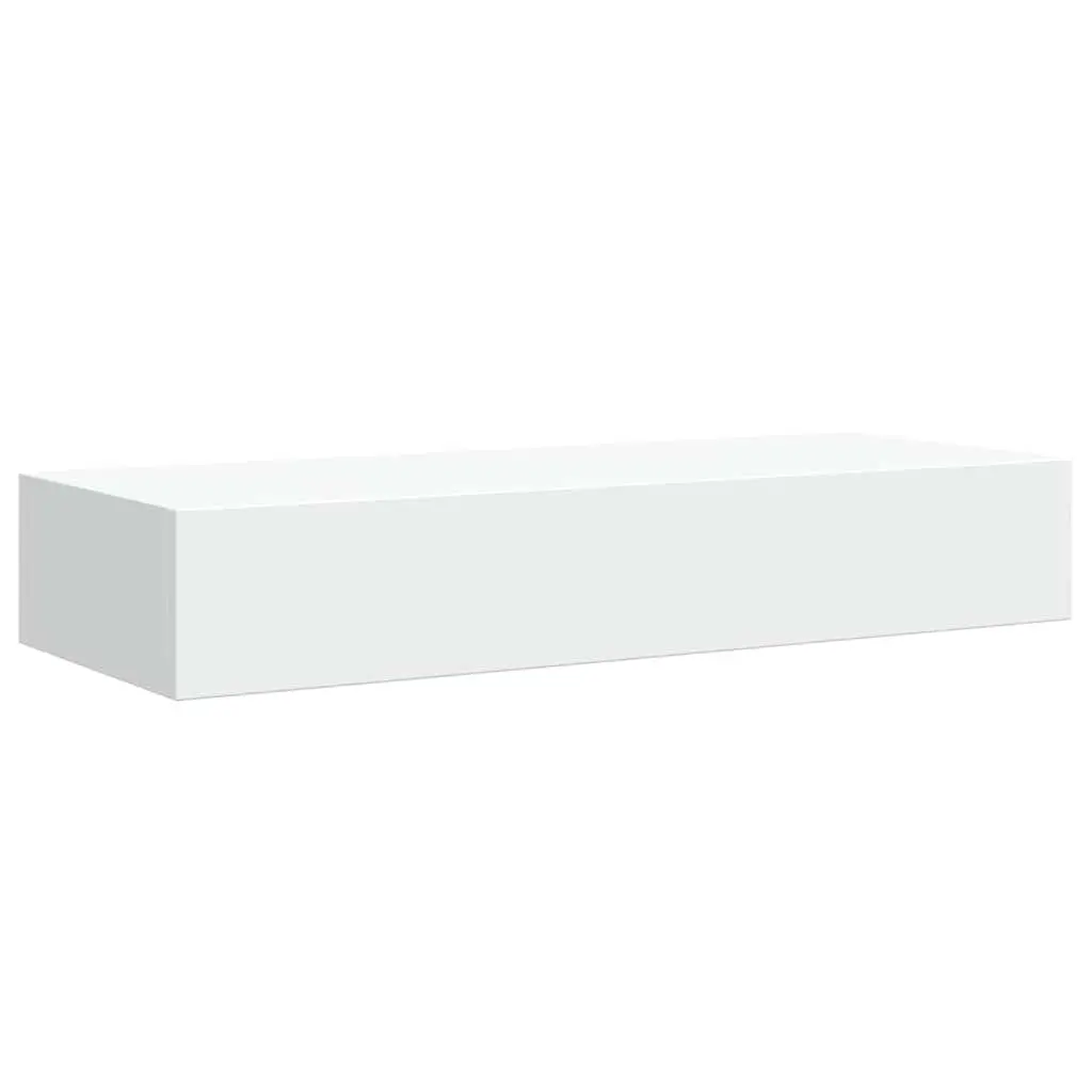 White Floating Storage Organiser Set with Drawer Shelves
